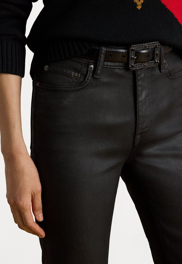 Lauren Ralph Lauren COATED HIGH-RISE STRAIGHT ANKLE JEAN