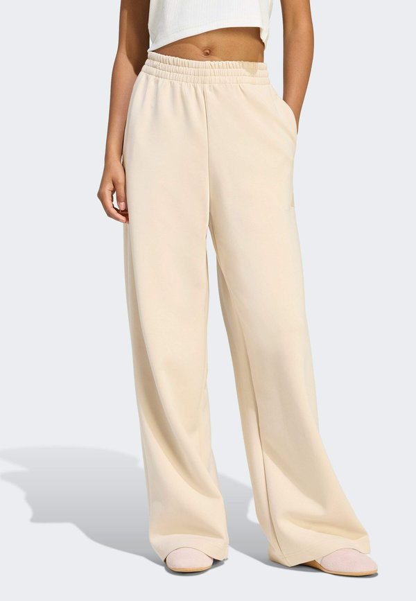 adidas Sportswear SOFT LUX STRAIGHT LEG PANTS - Tracksuit bottoms - crystal linen