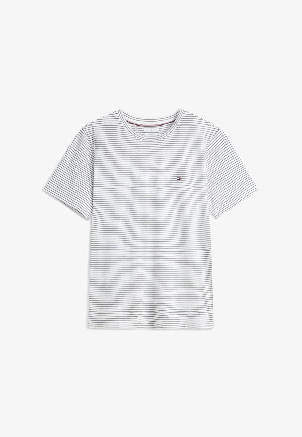 Tommy Hilfiger SEASONAL FIT TEE CORE ESSENTIALS - Print T-shirt - ecru/desert sky