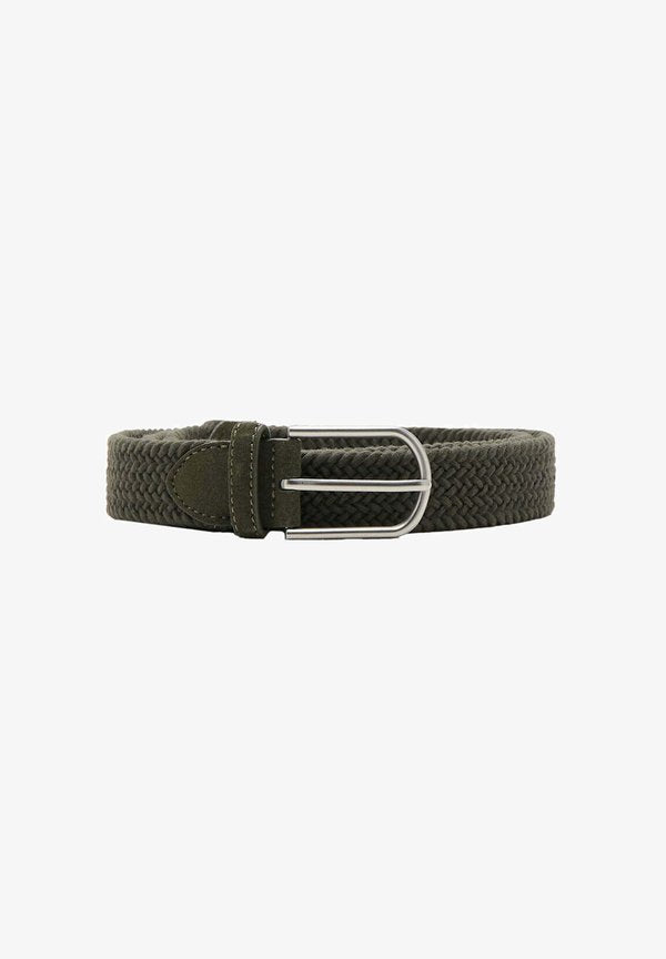 Mango ADULT - Braided belt - khaki