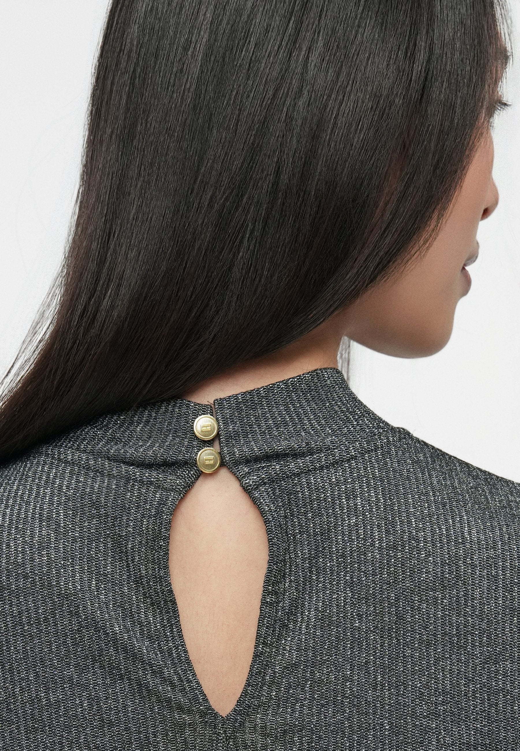 FESTIVE METALLIC SLIM LONG SLEEVE TOP Media 6
