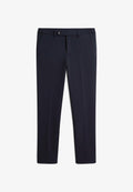 Tommy Hilfiger TOMMY HILFIGER NEW YORK LABEL KNIT STRAIGHT TROUSERS - Trousers - navy blue