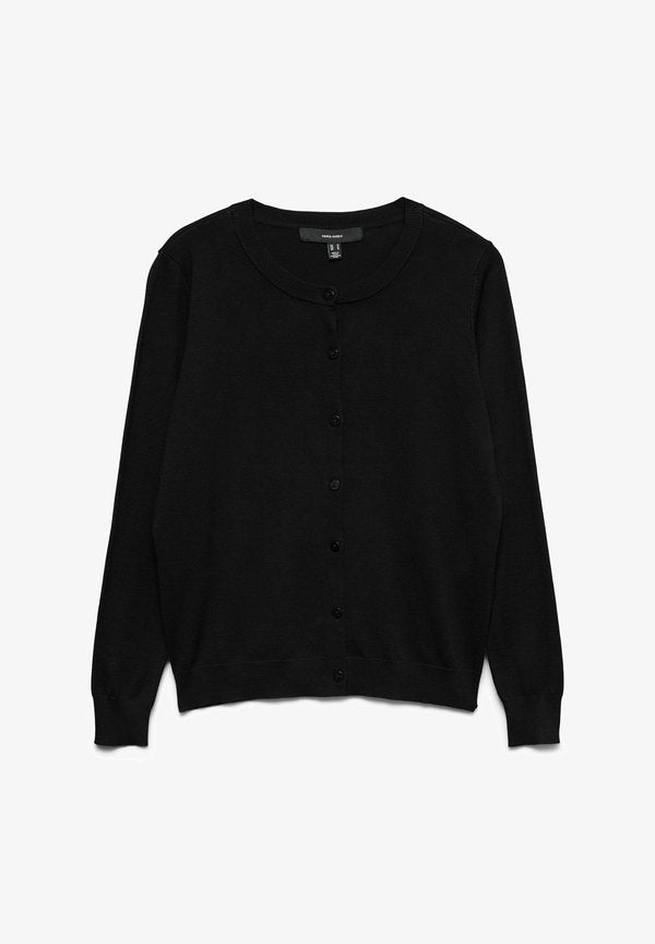Vero Moda CARDIGAN VMSILJE KNIT CARDIGAN - Cardigan - black