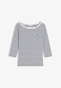 Tommy Hilfiger CODY - Long sleeved top - ecru/dark night navy