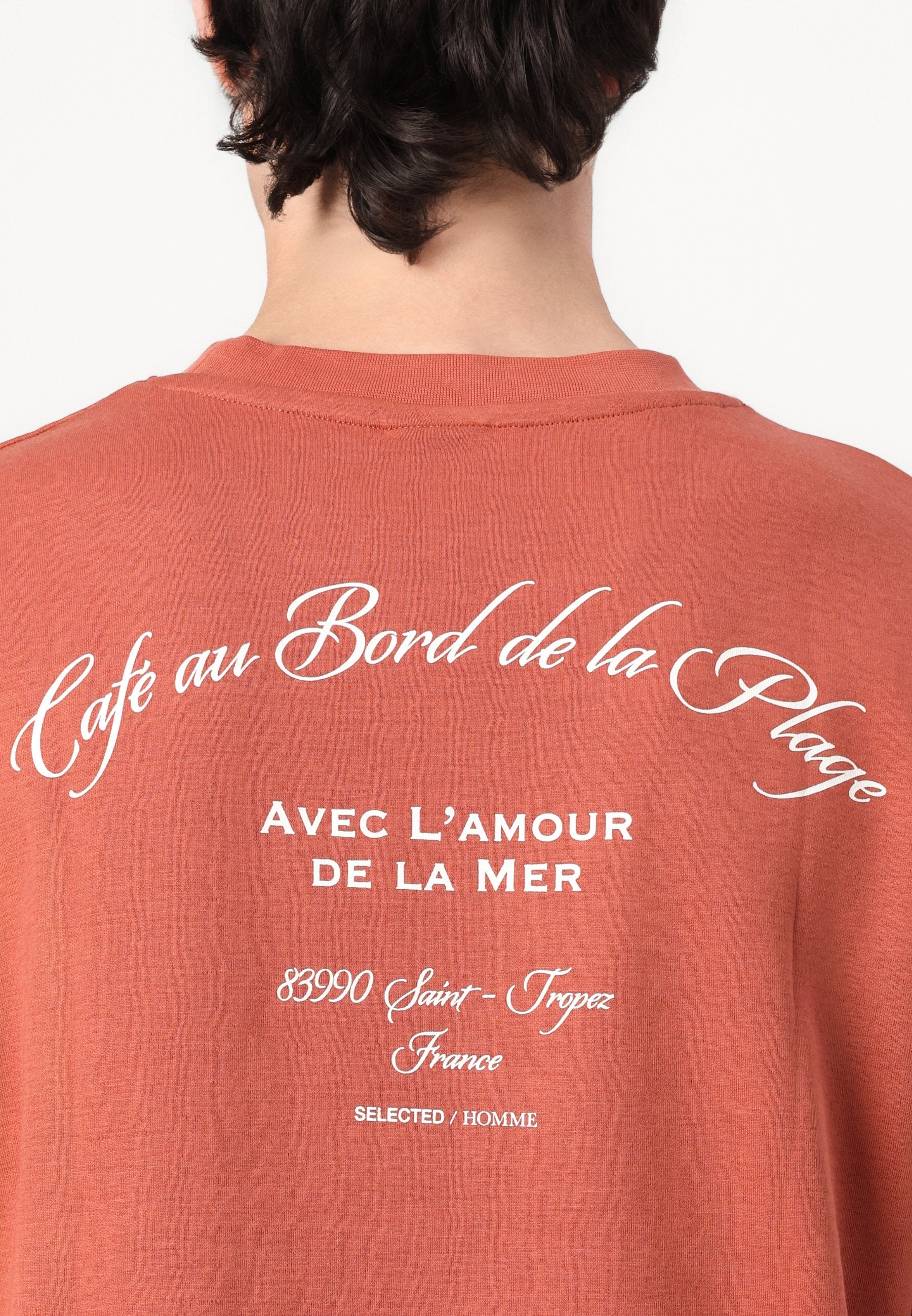 Selected SLHLOOSEOSCAR GRAPHIC O NECK TEE