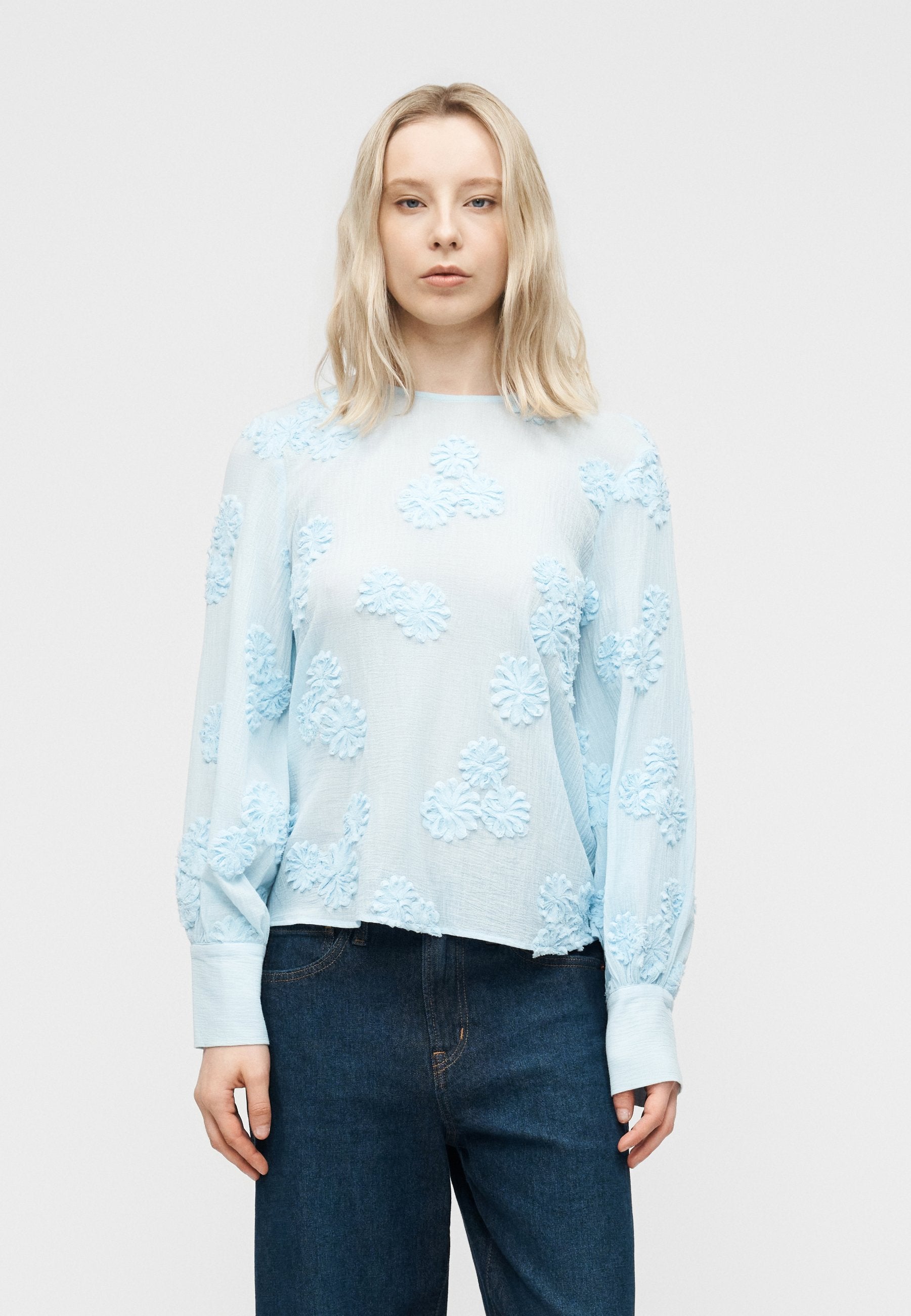 VILA VIELIRA O NECK FLOWER TOP