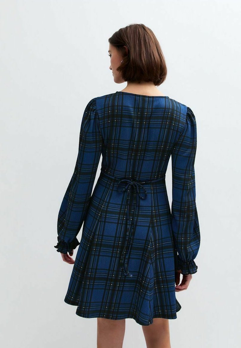 New Look CRINKLED JERSEY CHECKED MINI