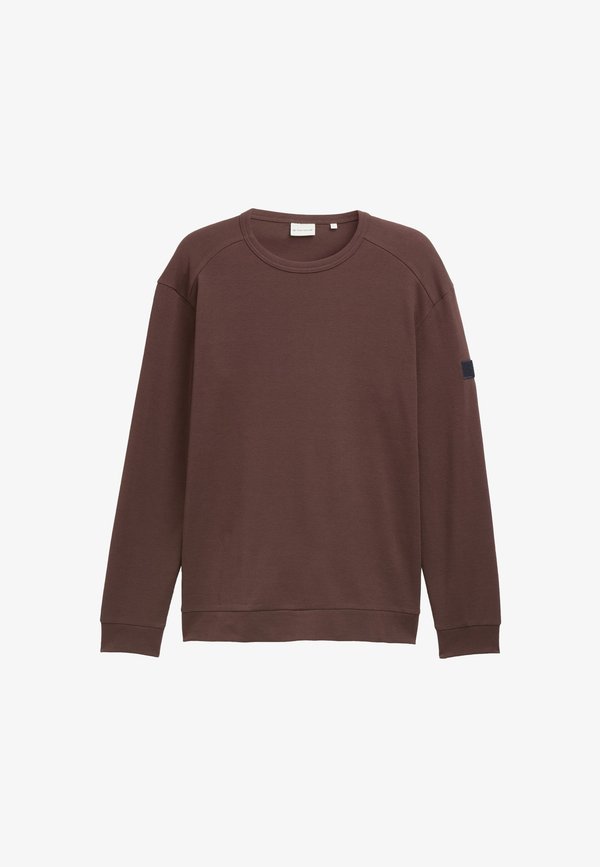 TOM TAILOR MIT WAFFELSTRUKTUR - Sweatshirt - braun