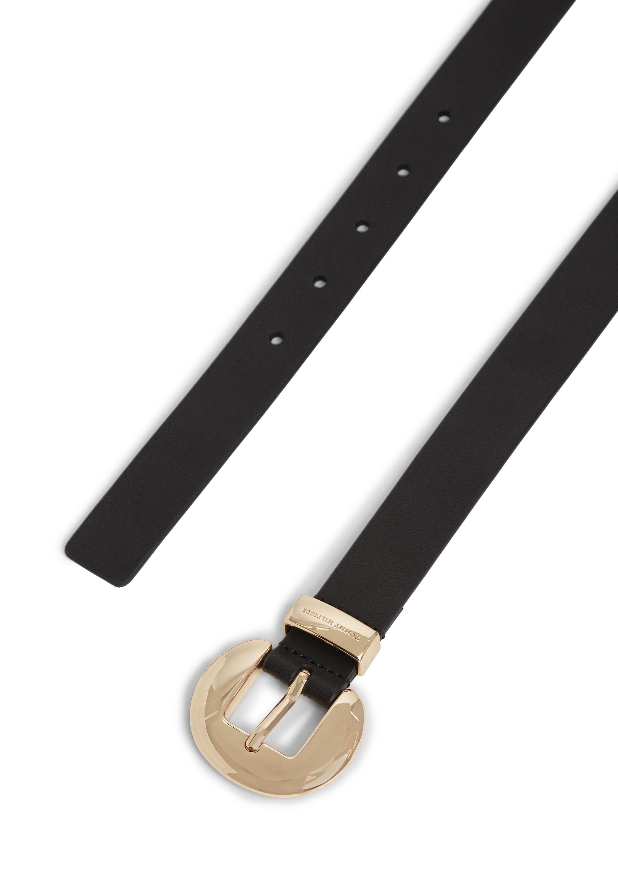 LOGO OVAL BUCKLE LEATHER BELT Media 2