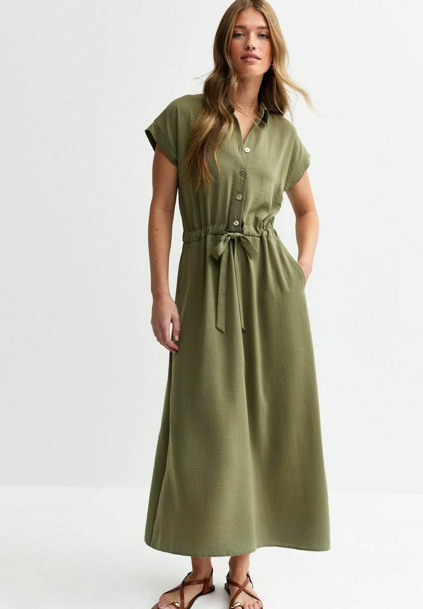New Look DRAWSTRING TEXTURED MIDI