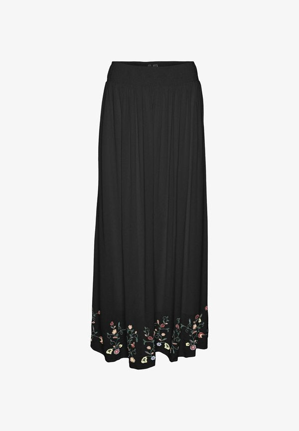 Vero Moda VMSINA High waist Long - Maxi skirt - black