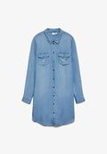 Vero Moda SILLA SHORT - Denim dress - light blue denim