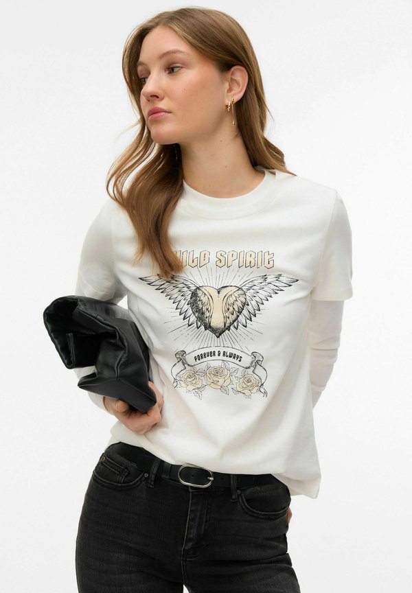 Vero Moda VMIYOLA - Print T-shirt - snow white