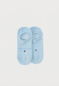 Tommy Hilfiger WOMEN FOOTIE 2 PACK - Invisible socks - light blue