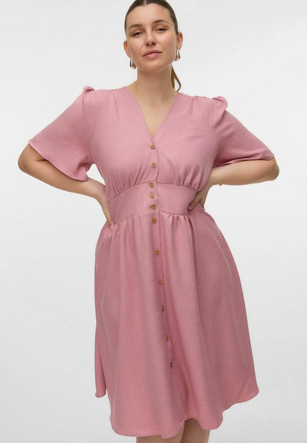 Vero Moda Curve VMCMELANEY Short - Shirt dress - nostalgia rose