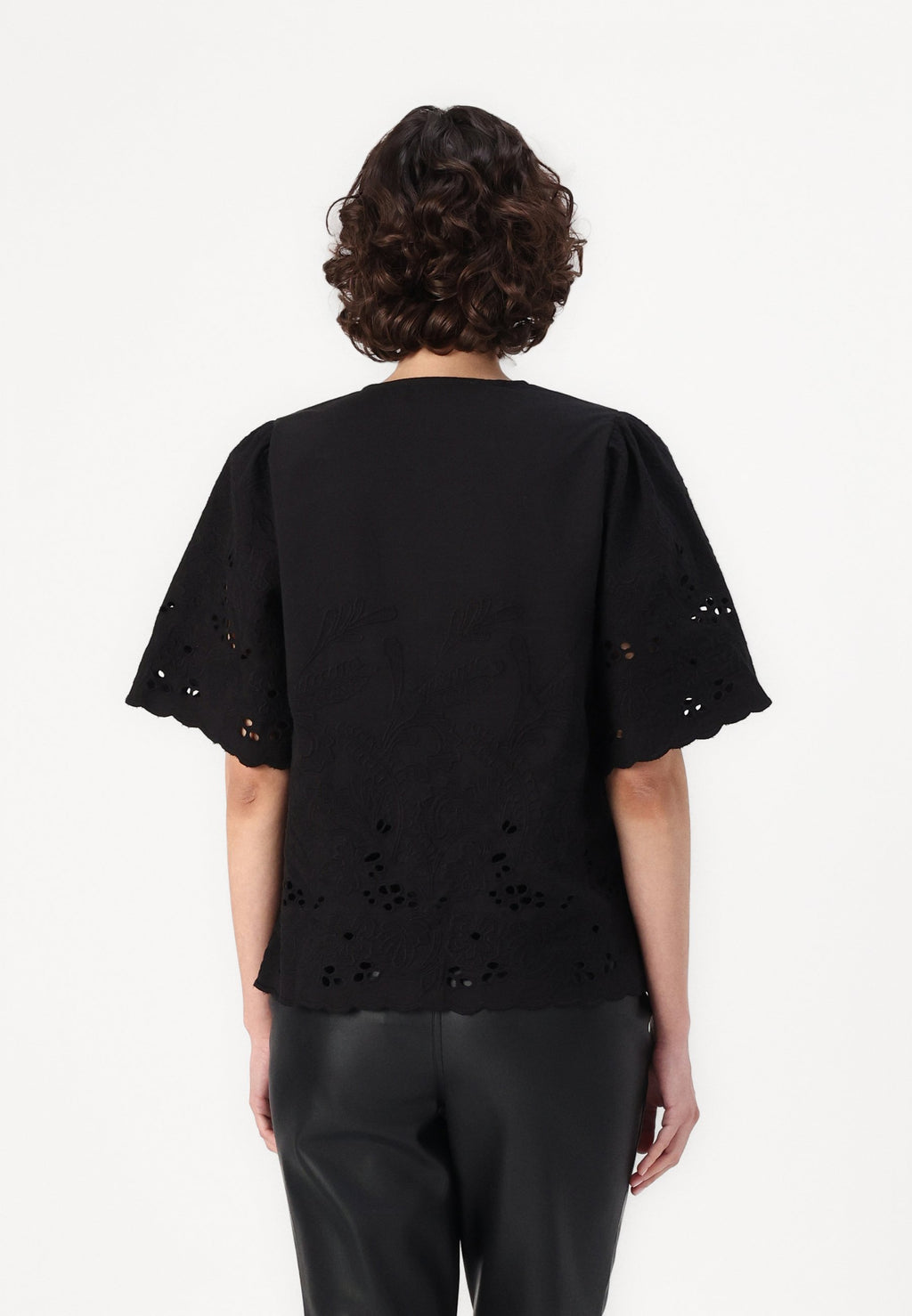 Selected Short sleeved embroidered