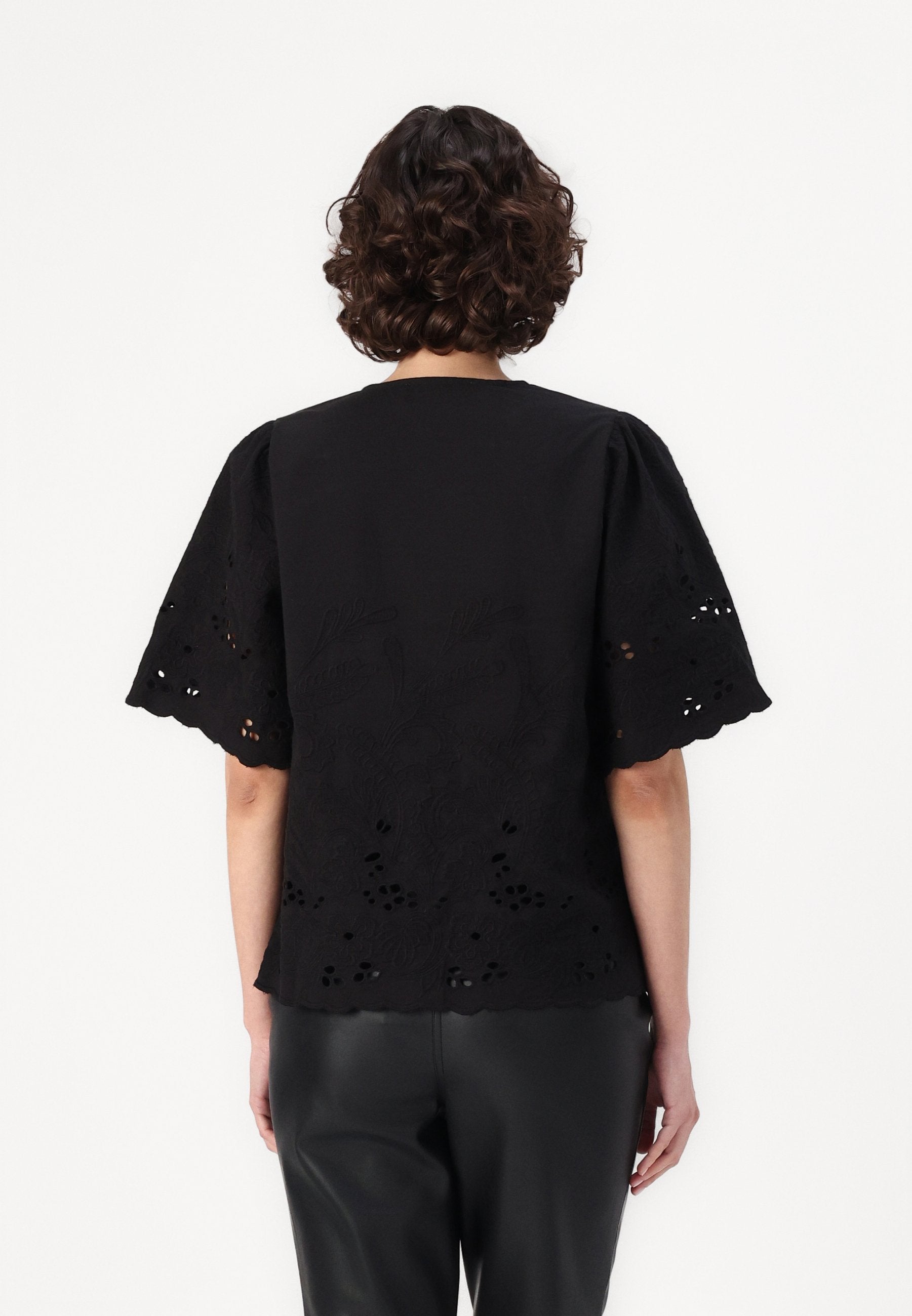 Selected Short sleeved embroidered