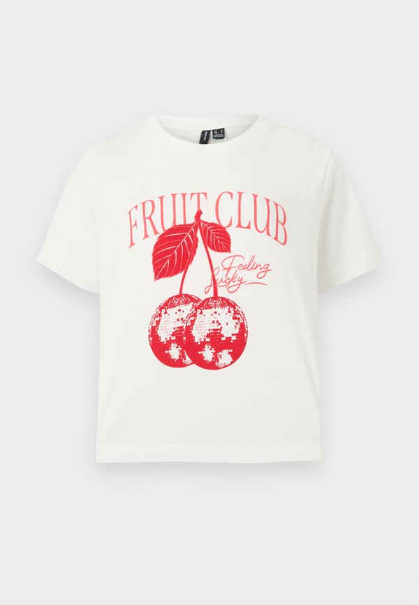 Vero Moda YMA METTE  - Print T-shirt - snow white