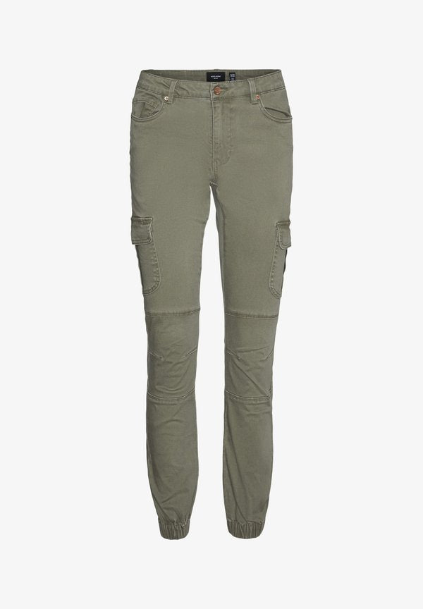 Vero Moda Cargo VMIVY Mid rise Cargo - Cargo trousers - ivy green