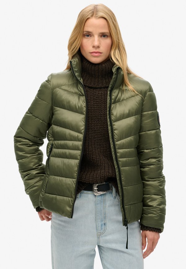 Superdry & Co FUJI QUILTED PADDED - Winter jacket - dusty olive green