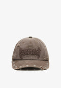Bershka WITH EYELETS AND EMBROIDERY - CAP - Cap - dark brown