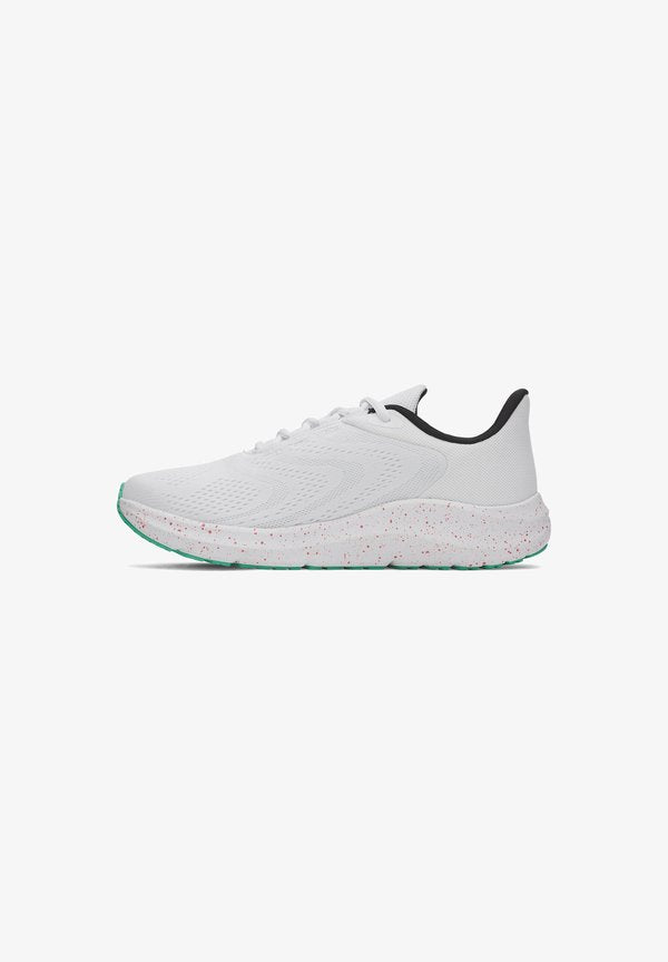 Under Armour PURSUIT 4 BIG LOGO - Road running shoes - white