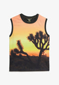 Superdry & Co Top - yellow sunset aop
