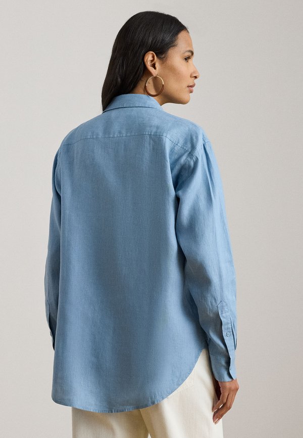 Lauren Ralph Lauren RELAXED FIT EYELET-LOGO LINEN SHIRT