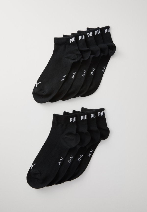 Puma QUARTER PLAIN UNISEX 9 PACK - Sports socks - black