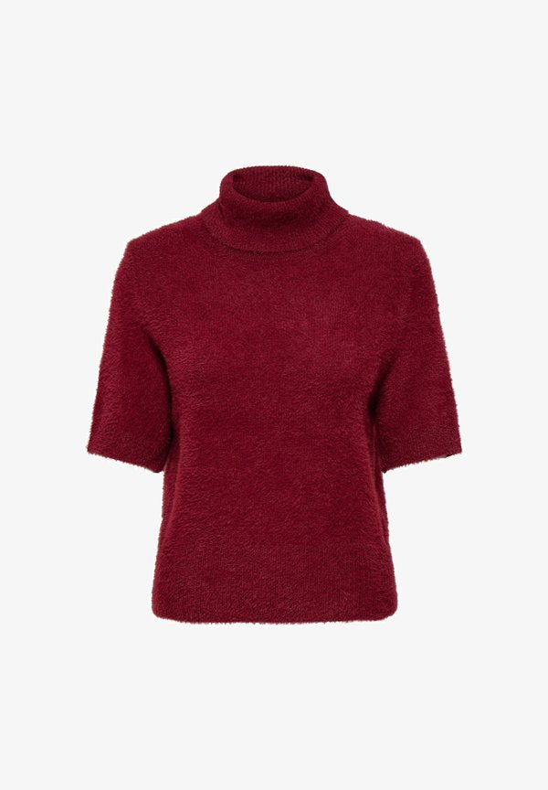 ONLY Knitted ONLPIUMO Knitted - Basic T-shirt - cabernet