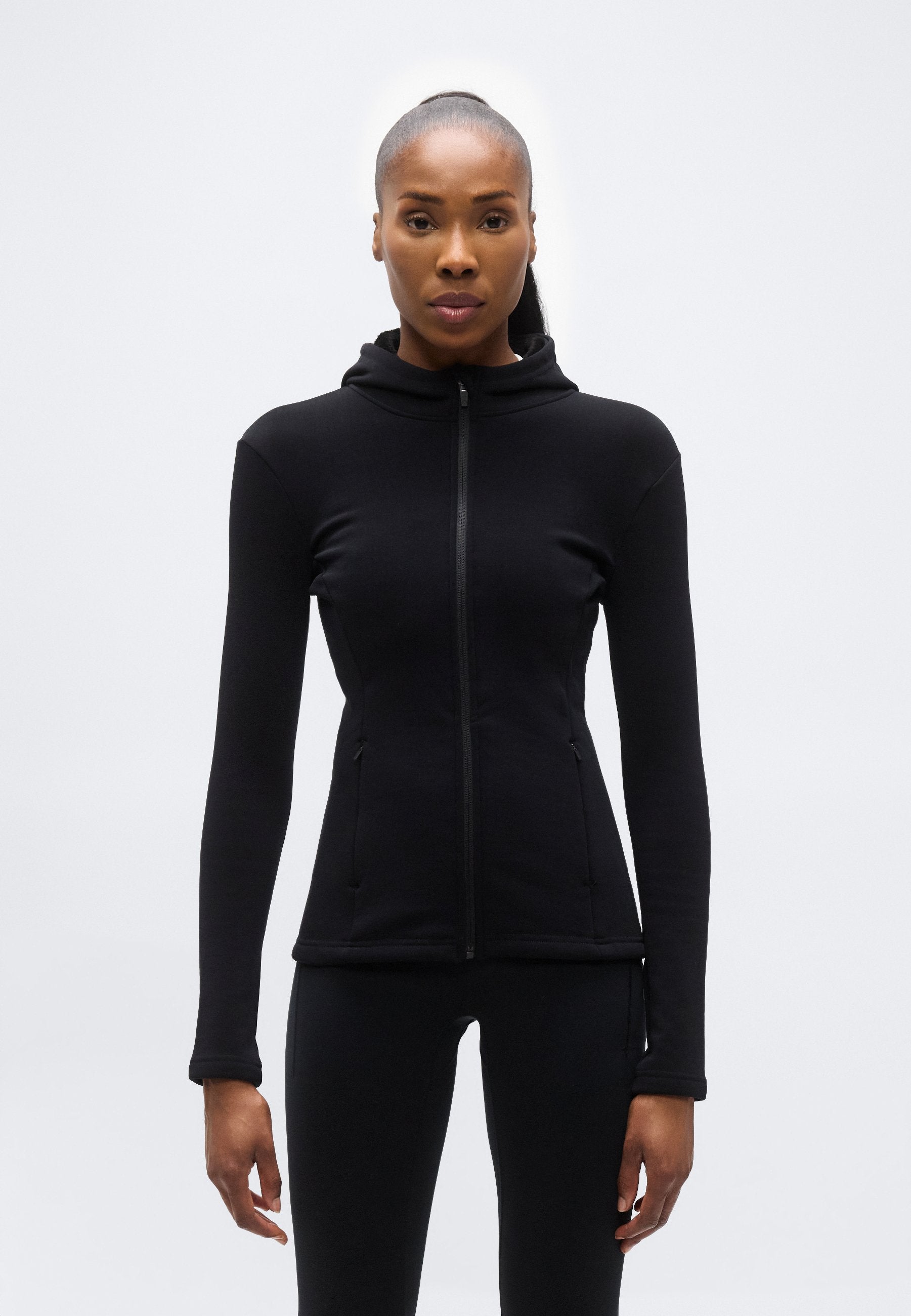 Even&Odd active FUR LINED HOODED HIGH NECK FULL ZIP SPORTS JACKET WITH ZIP POCKETS