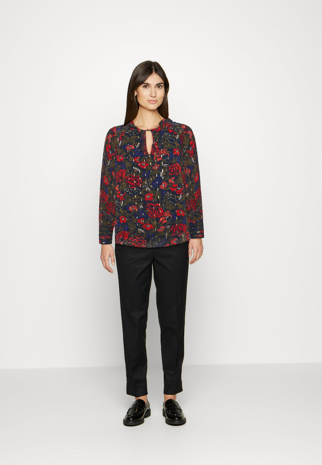 Marks & Spencer PRINT TIE BLOUSE