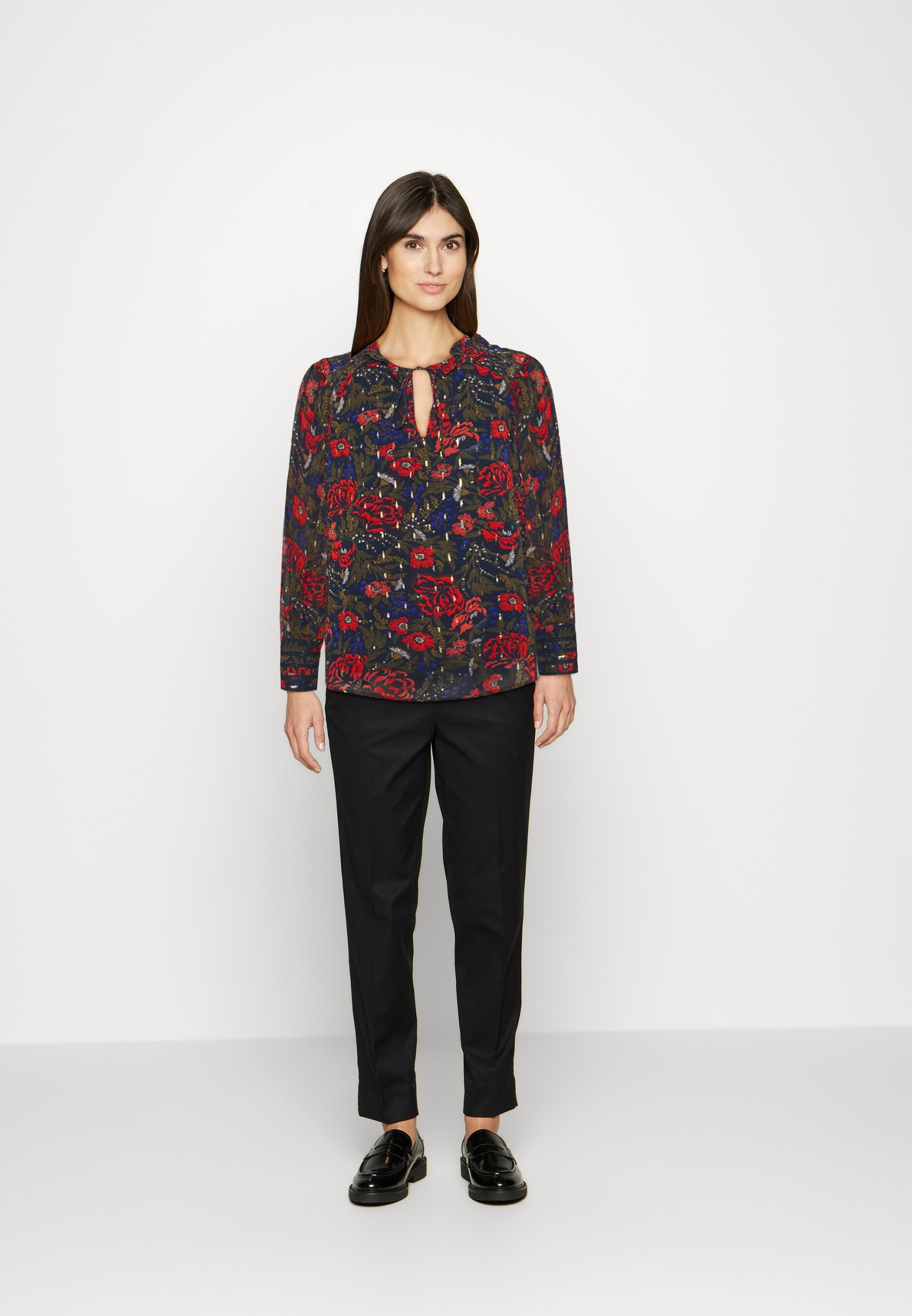 Marks & Spencer PRINT TIE BLOUSE