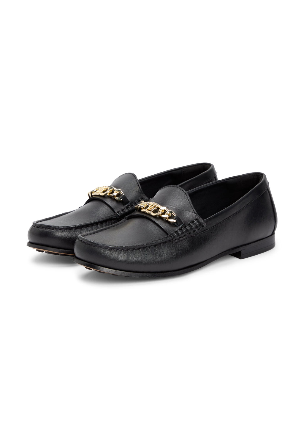 CHAIN HORSEBIT LEATHER LOAFERS Media 2