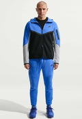 Nike Sportswear M NK TCH FLC FZ WR HOODIE - Zip-up sweatshirt - blue crystal black light smoke grey black