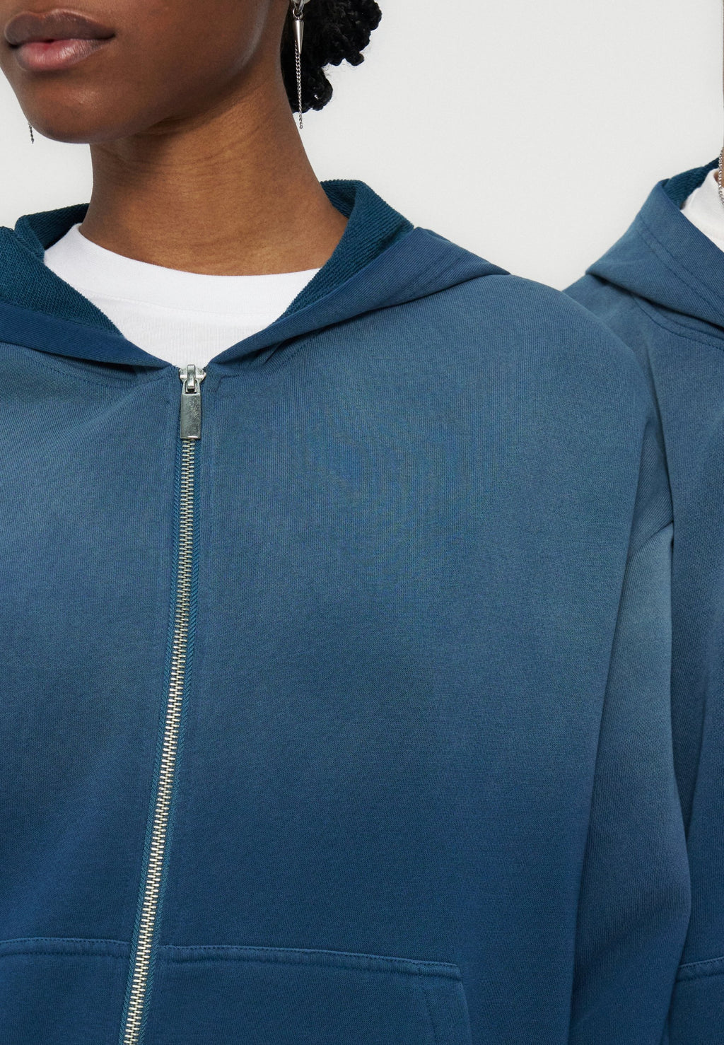 YOURTURN WASHED UP ZIP-UP HOODIE