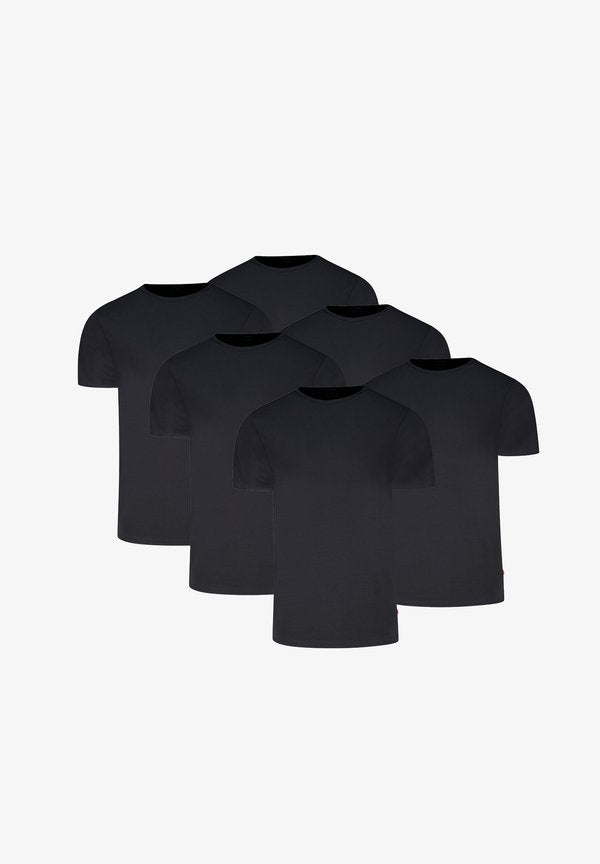 Levi's® LEVI’S HERREN T-SHIRT 6-ER PACK MEN HERREN UNTERHEMD RUND-AUSSCHNITT  - Undershirt - jet black