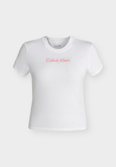 Calvin Klein COMMUTER BABY TEE - Print T-shirt - classic white