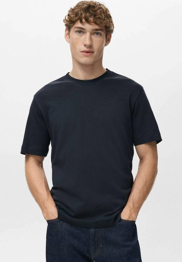 Mango ADULT - Basic T-shirt - marineblau