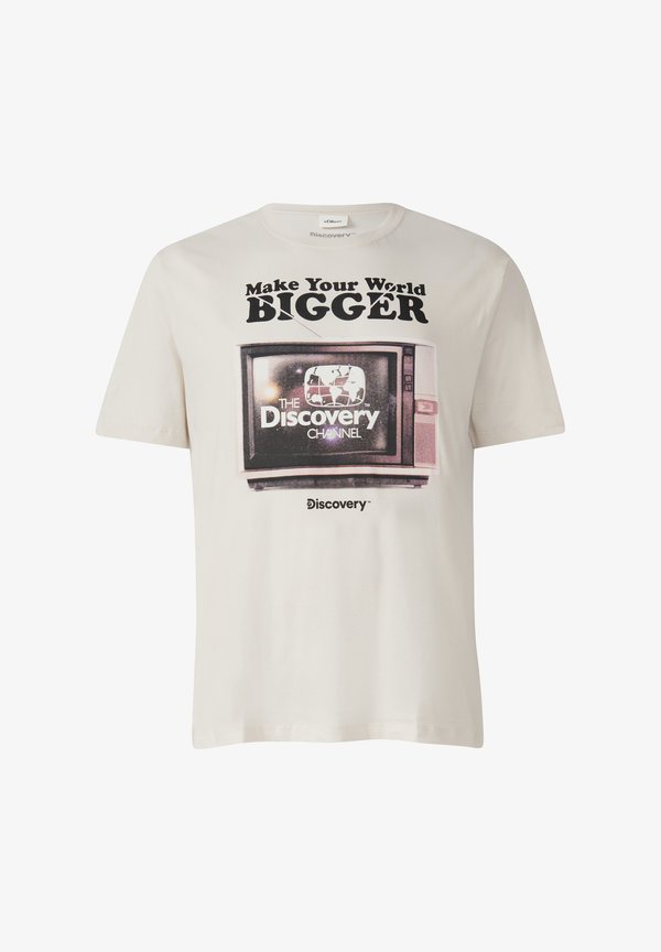 s.Oliver MIT DISCOVERY™ - Print T-shirt - creme
