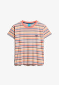 Superdry & Co ESSENTIAL LOGO STRIPED - Print T-shirt - sunset coral stripe