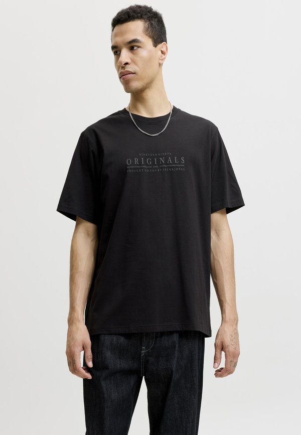 Jack & Jones CATSKILLS MINIMAL TEE CREW NECK - Basic T-shirt - black