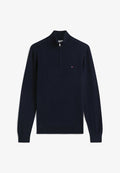 Tommy Hilfiger QUARTER ZIP MOCK NECK - Jumper - desert sky