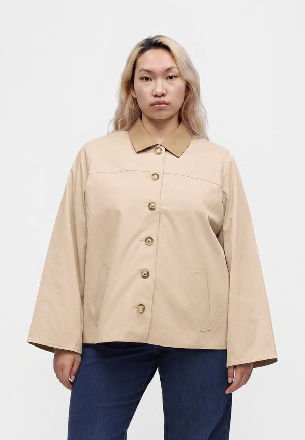 Vero Moda Curve VMCCHELSEAPOPPY SHORT JACKET - Light jacket - oatmeal