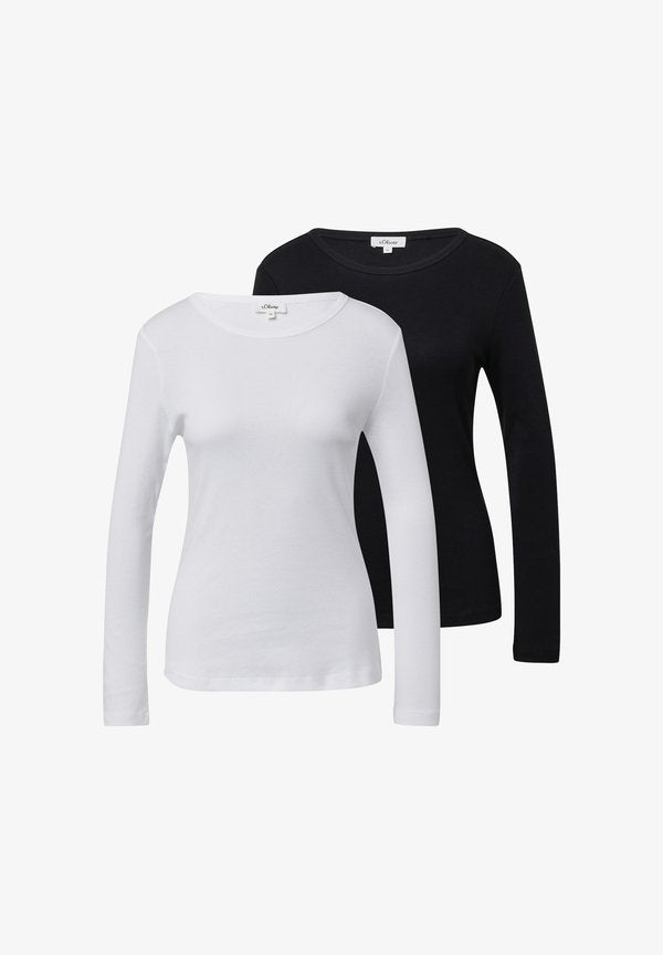 s.Oliver 2 PACK - Long sleeved top - weiß