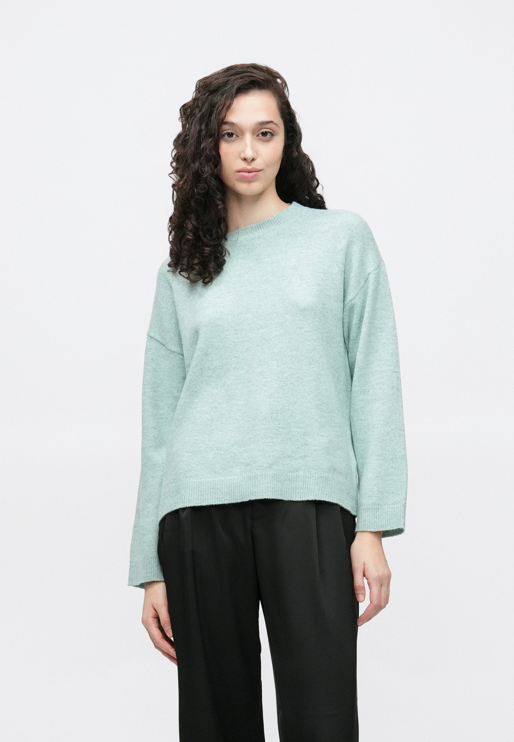 VILA VILIGA L/S O-NECK KNIT TOP - NOOS