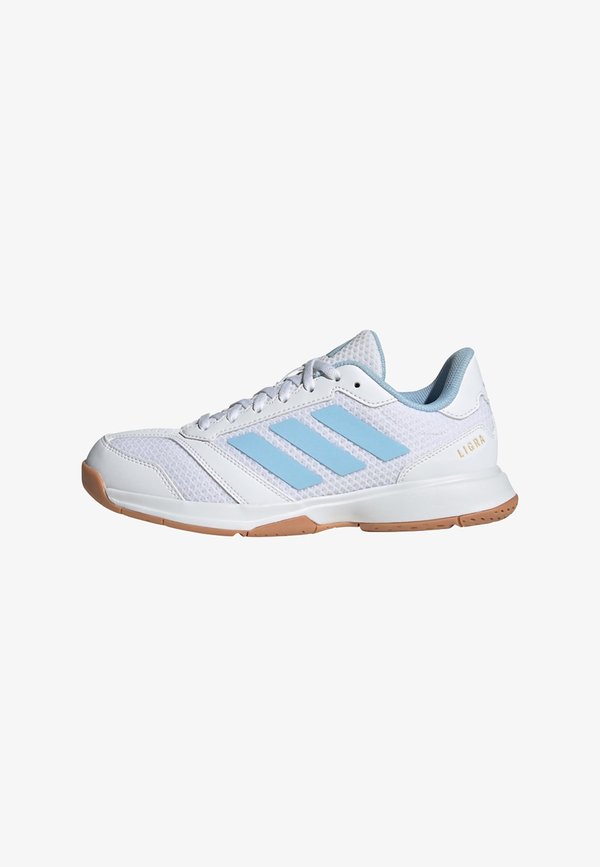 adidas Performance ADIDAS PERFORMANCE LIGRA 8 INDOOR SHOES - Handball shoes - cloud white   clear sky   gold metallic