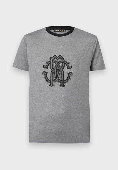Cavalli Uomo MERCERIZED CHEST LOGO TEE