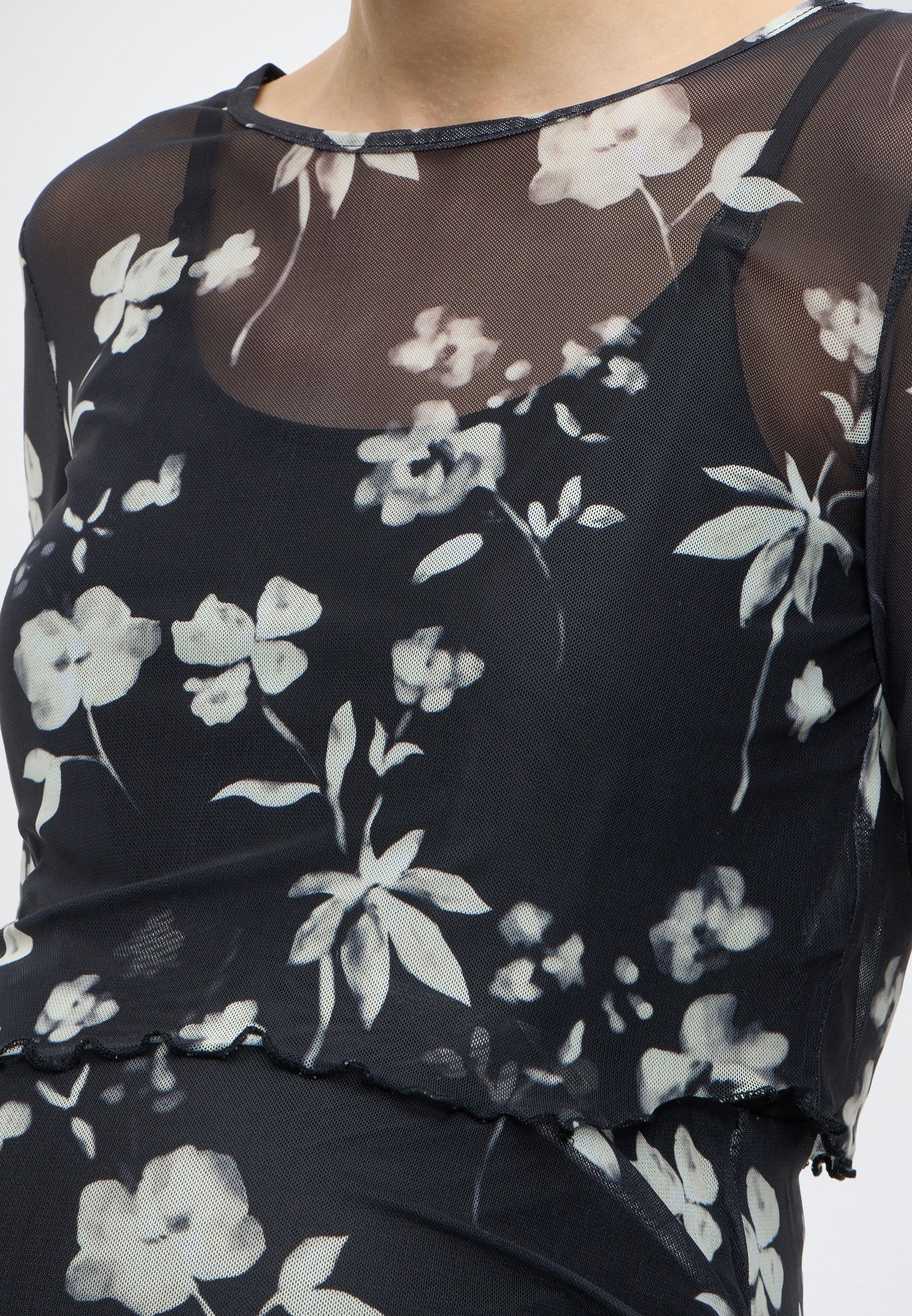 ONLY MATERNITY OLMLOURA MESH L/S O-NECK TOP JRS
