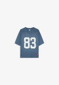 Bershka BOXY-FIT PRINTED - T-SHIRT - Print T-shirt - royal blue